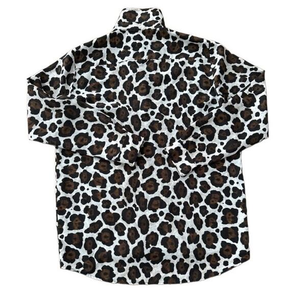 Michael Kors button down blouse navy green animal print bundle of two size small - Picture 7 of 12